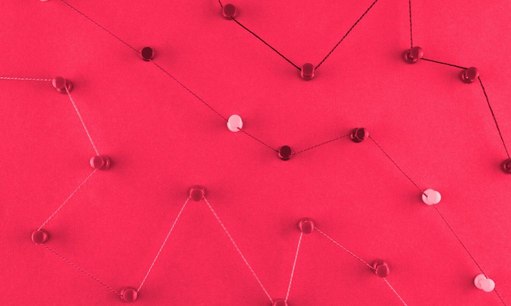 Marketing attribution models shown as connected paths