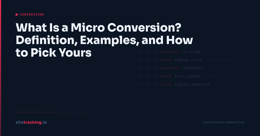 Micro conversion article cover
